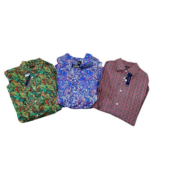 Daniel Cremieux Other - CREMIEUX Long Sleeve‎ Shirt Men's LT Large Tall Paisley Print Button-Up Lot Of 3